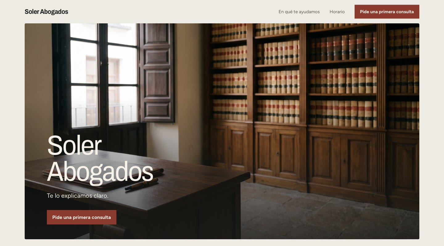 Web de ejemplo de Soler Abogados